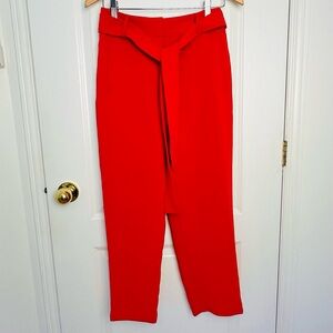 Wilfred Aritzia Red High Waisted Tie Waist Pants Size 4 #224
